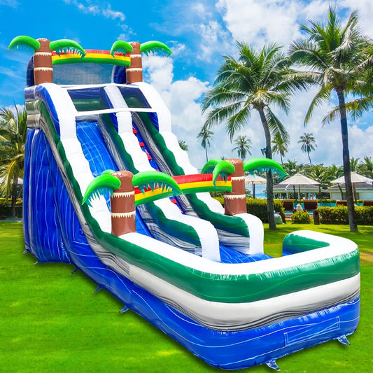 BIG WAVE - 13FT Tropical Oasis Wet/Dry Water Slide - 11195