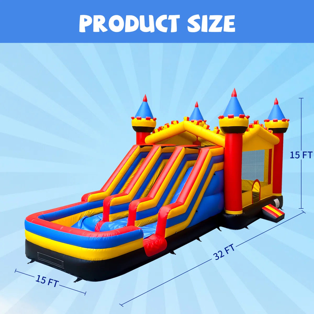 BIG WAVE - 15FT Royal Fortress Double Lane Combo - Pre Order Today!