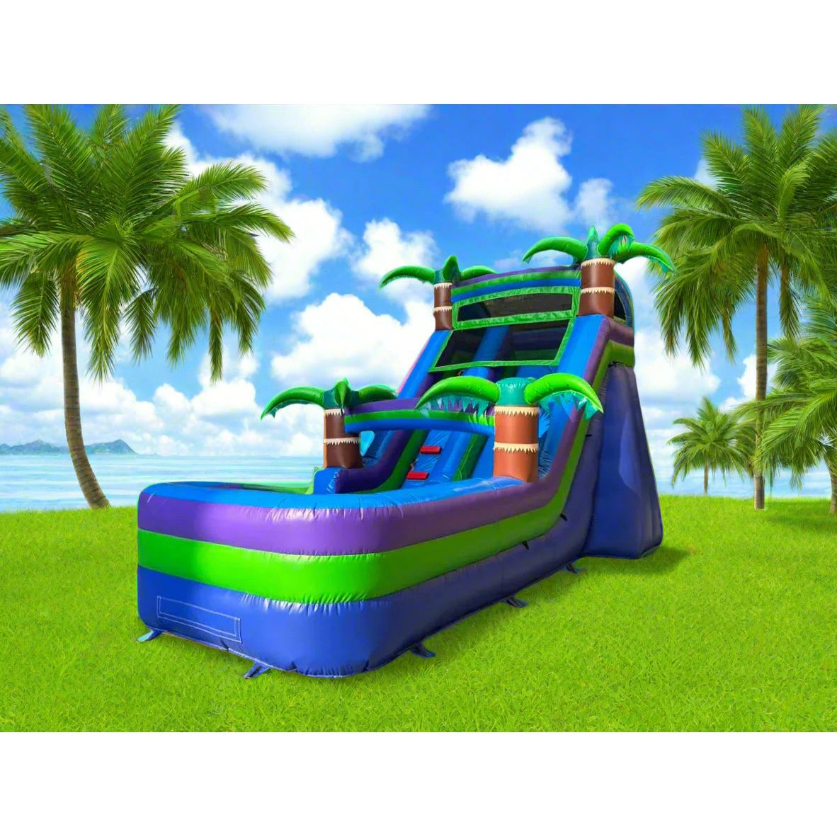BIG WAVE - 13FT Purple Paradise Splash Water Slide